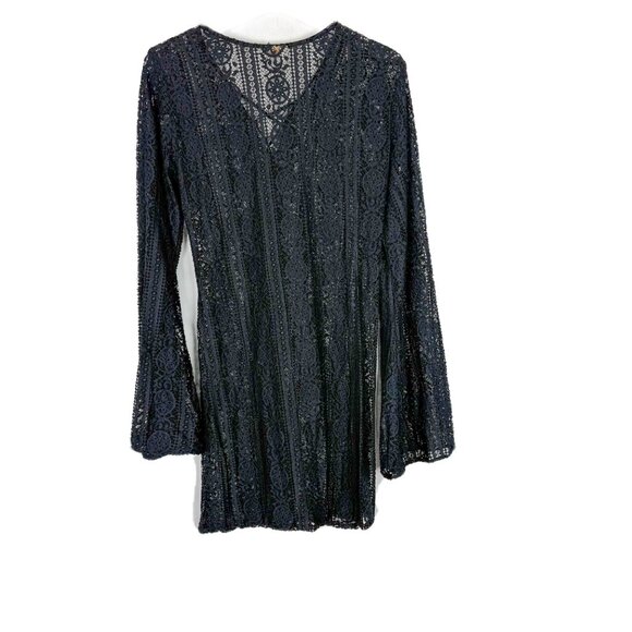 Pilyq Black Gold Noah Tunic Swim Coverup Dress Crochet Size M/L Medium/Large - Picture 10 of 14